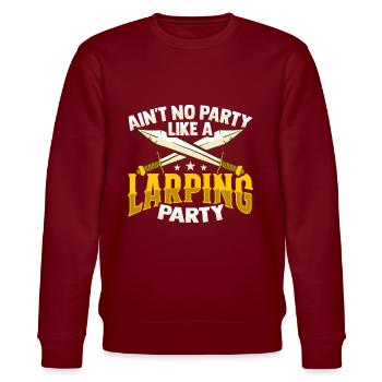 Larp Rpg Rollenspiel Design Für Eine Larping Party - Stanley/Stella Unisex Bio-Sweatshirt CHANGER  - Burgunderrot - Vorne - Nik (191cm) & Marisol (170cm)