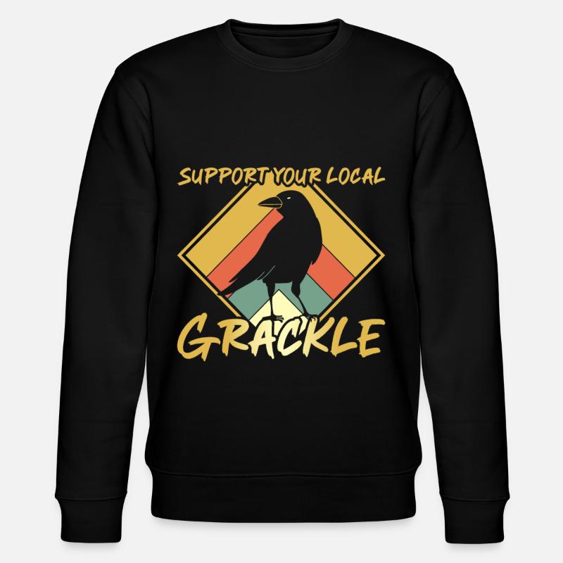 Grackle Vogel - Stanley/Stella CHANGER Unisex Organic Sweatshirt - black