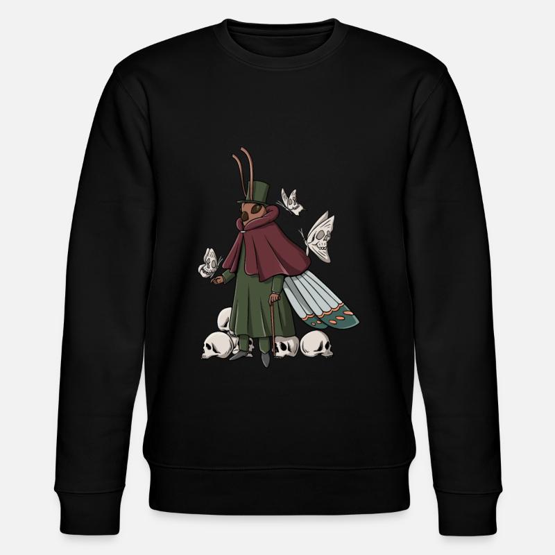 Emo Gothic Butterfly Graphic - Stanley/Stella CHANGER Unisex Organic Sweatshirt - black