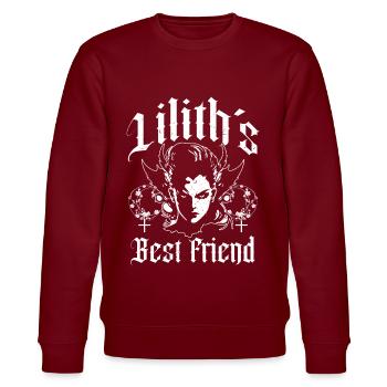 Lilith, Demon, Gothic, Mythology, Folklore, - Stanley/Stella CHANGER Unisex Organic Sweatshirt - burgundy - Front - Nik (191cm) & Marisol (170cm)