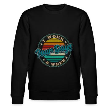 Job Beruf Arbeiten Vier-tage-woche Büro - Stanley/Stella Unisex Bio-Sweatshirt CHANGER  - Schwarz - Vorne - Nik (191cm) & Marisol (170cm)