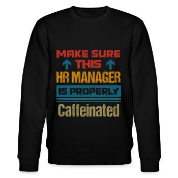 Human Resources Hr Manager Job Beruf - Stanley/Stella Unisex Bio-Sweatshirt CHANGER  - Schwarz - Vorne - Nik (191cm) & Marisol (170cm)