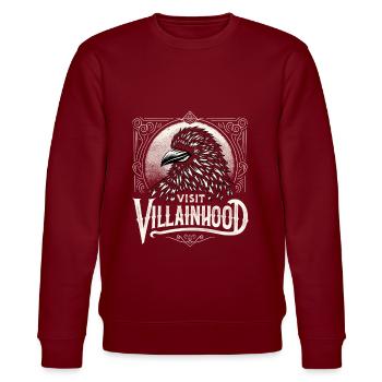 Antagonist Evil Rogue - Stanley/Stella CHANGER Unisex Organic Sweatshirt - burgundy - Front - Nik (191cm) & Marisol (170cm)