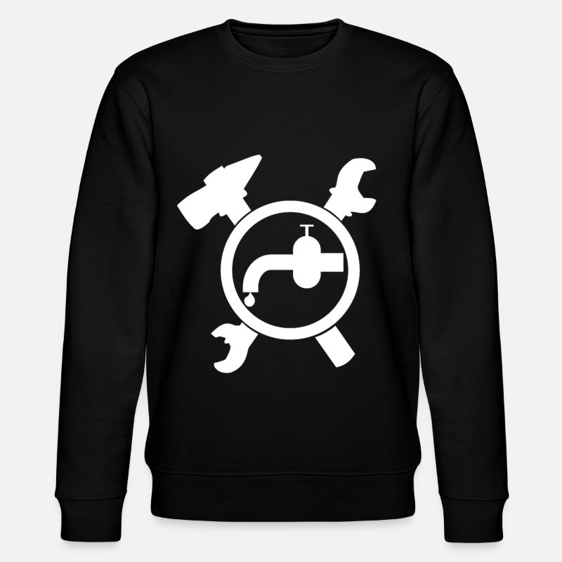 Klempner Handwerkszeichen Installateur - Stanley/Stella Unisex Bio-Sweatshirt CHANGER  - Schwarz