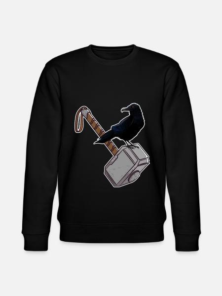 Thor Hammer Mjölnir Raven - Stanley/Stella CHANGER Unisex Organic Sweatshirt - black