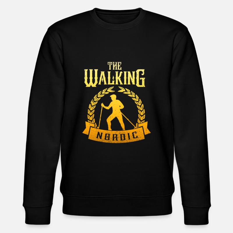 Nordic Walking Spruch - Stanley/Stella Unisex Bio-Sweatshirt CHANGER  - Schwarz