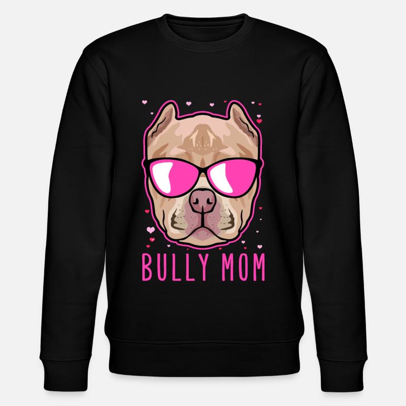 Bully Mom | American Bully Hundebesitzer Geschenk - Stanley/Stella Unisex Bio-Sweatshirt CHANGER - Schwarz