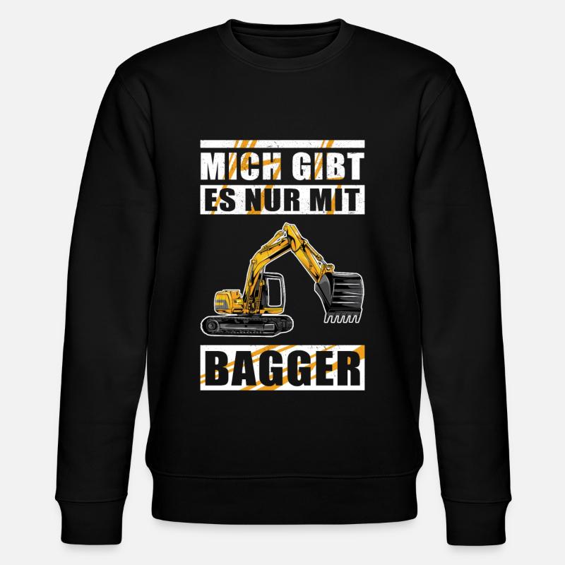 Baggerfahrer Baggerführer Baggern Bagger Geschenk - Stanley/Stella Unisex Bio-Sweatshirt CHANGER - Schwarz