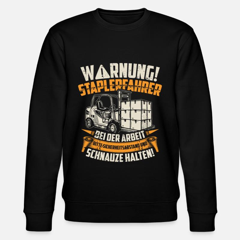 Staplerfahrer Stapler | Lagerist Geschenk - Stanley/Stella Unisex Bio-Sweatshirt CHANGER  - Schwarz