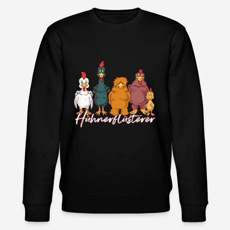 Hühnerflüsterer - Stanley/Stella Unisex Bio-Sweatshirt CHANGER  - Schwarz