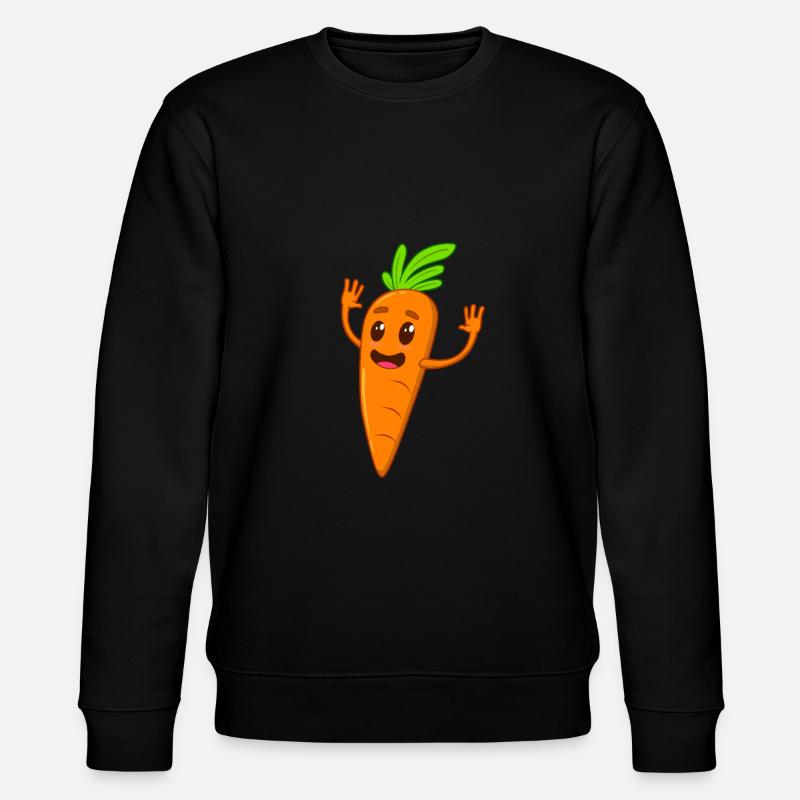 Comic Karotte - Stanley/Stella Unisex Bio-Sweatshirt CHANGER  - Schwarz