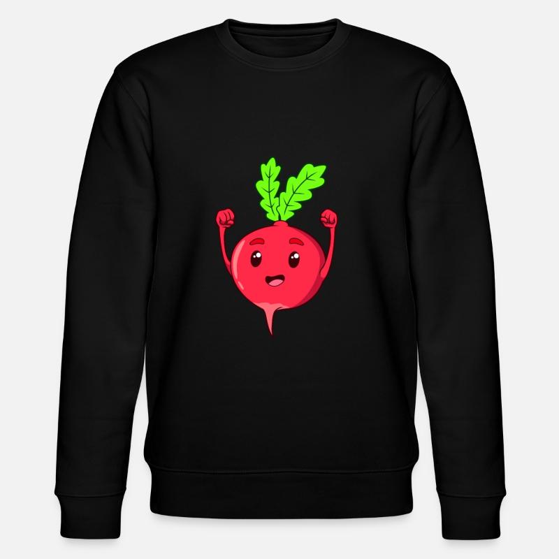 Comic Radieschen - Stanley/Stella Unisex Bio-Sweatshirt CHANGER  - Schwarz