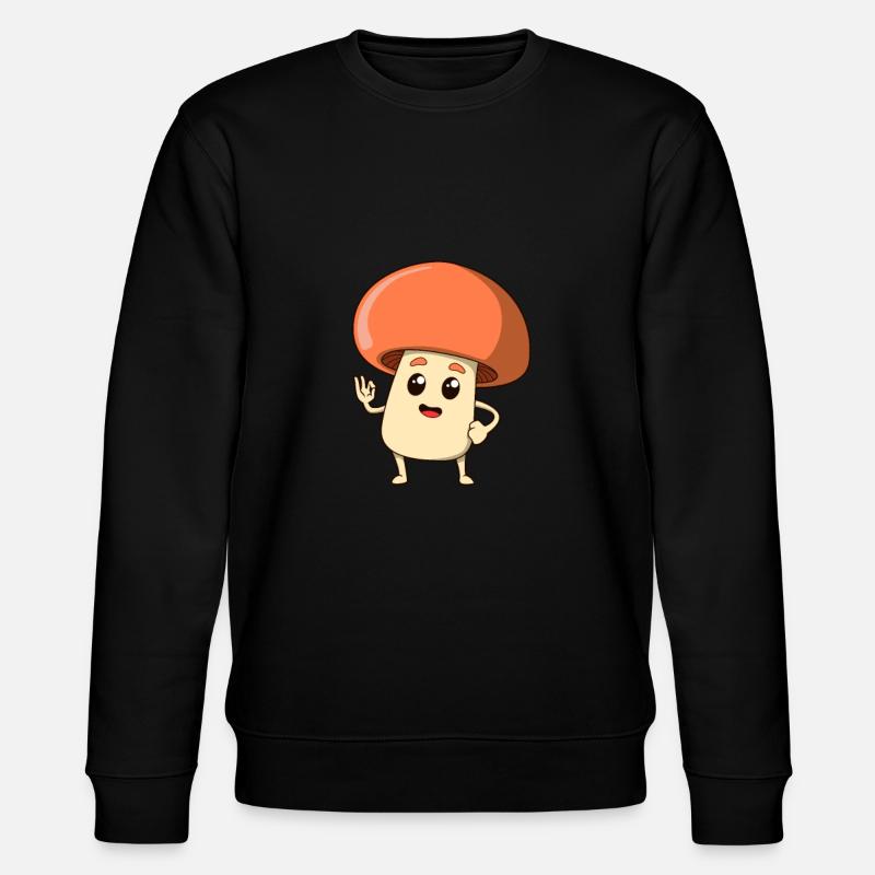 Comic Pilz - Stanley/Stella Unisex Bio-Sweatshirt CHANGER  - Schwarz