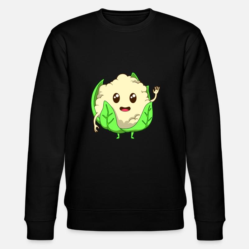 Comic Blumenkohl - Stanley/Stella Unisex Bio-Sweatshirt CHANGER  - Schwarz