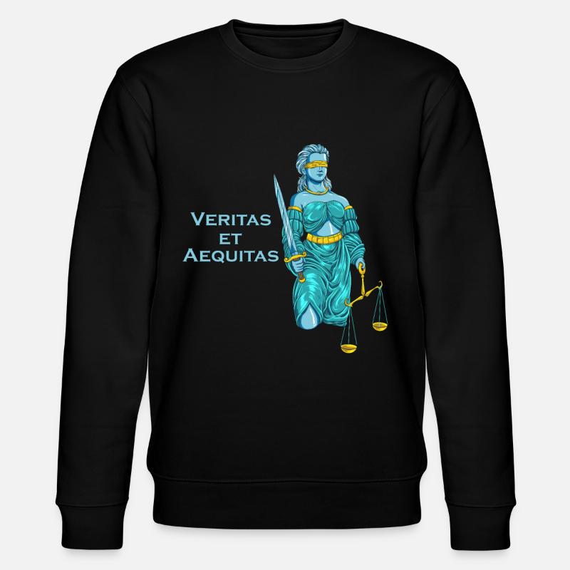 Veritas et Aequitas - Déesse Justitia - Sweat bio CHANGER Stanley/Stella Unisexe - noir