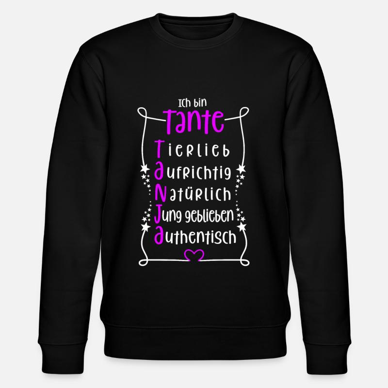 Tanja - beste Tante - Stanley/Stella Unisex Bio-Sweatshirt CHANGER  - Schwarz
