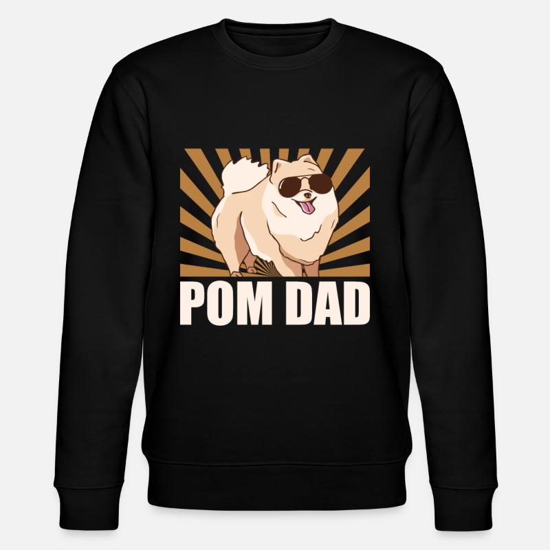 Zwergspitz Pomeranian Dad Hundebesitzer Geschenk - Stanley/Stella Unisex Bio-Sweatshirt CHANGER  - Schwarz
