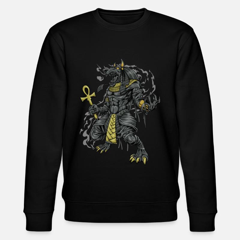 Dieu égyptien Anubis - Sweat bio CHANGER Stanley/Stella Unisexe - noir