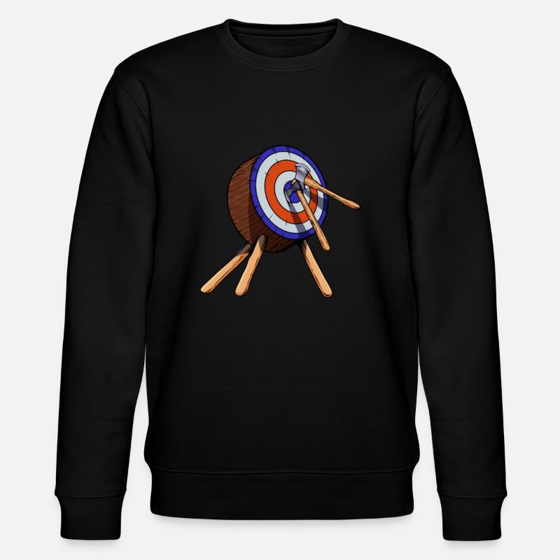 Axes in Target - Throw Axe - Stanley/Stella CHANGER Unisex Organic Sweatshirt - black