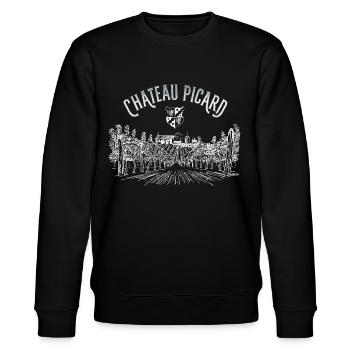 Star Trek Picard Chateau Picard - Stanley/Stella Unisex Bio-Sweatshirt CHANGER  - Schwarz - Vorne - Nik (191cm) & Marisol (170cm)