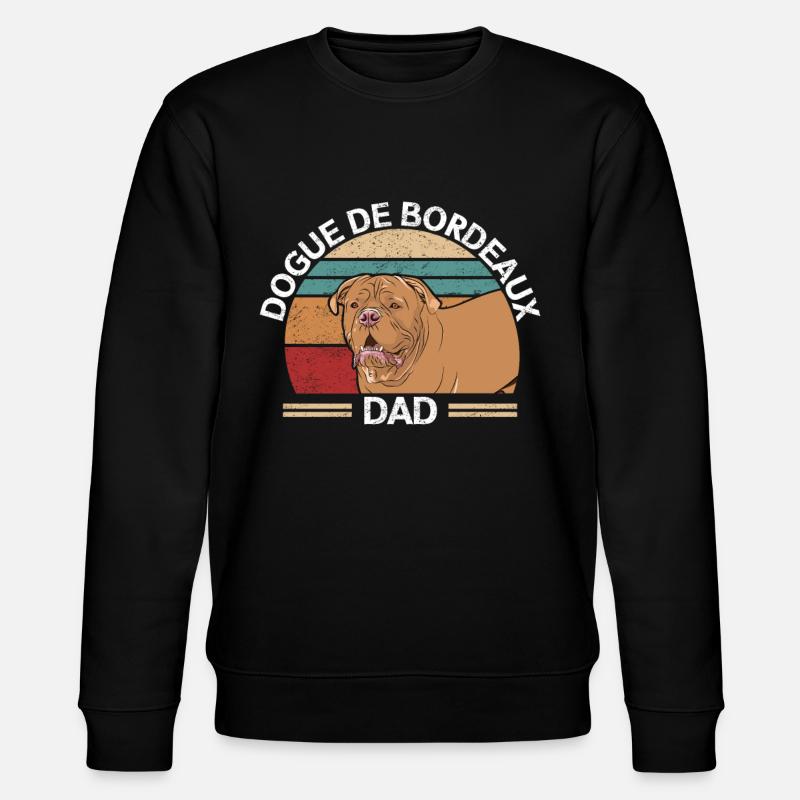 Dogue de Bordeaux Dad Great Dane Gift - Stanley/Stella CHANGER Unisex Organic Sweatshirt - black