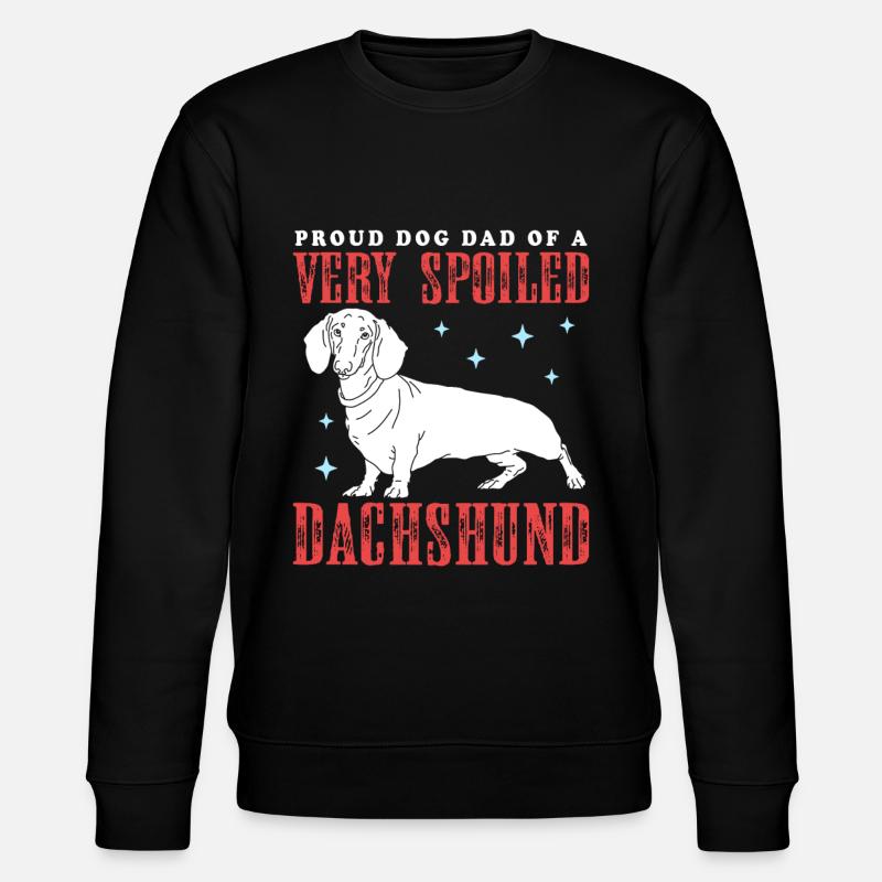 Dachshund Dad Dackel Hundebesitzer Geschenk - Stanley/Stella Unisex Bio-Sweatshirt CHANGER  - Schwarz
