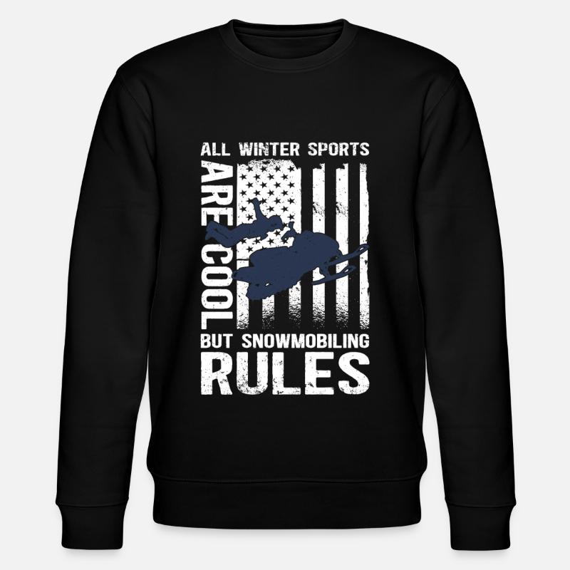 Snowmobile Snowmobiler Snowmobile Gift - Stanley/Stella CHANGER Unisex Organic Sweatshirt - black