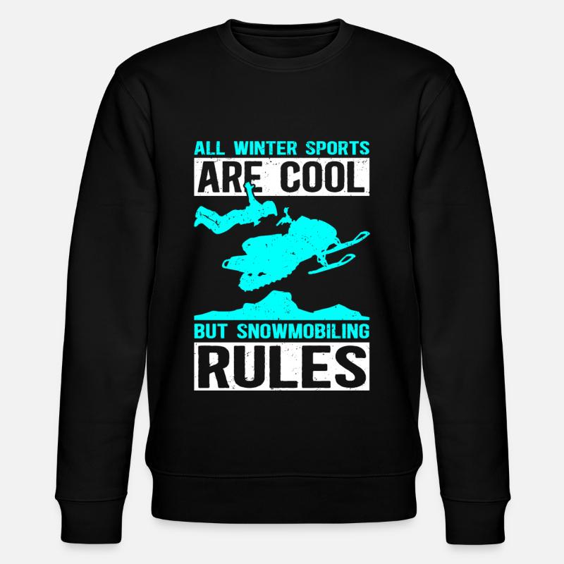 Snowmobile Snowmobile Gift - Stanley/Stella CHANGER Unisex Organic Sweatshirt - black
