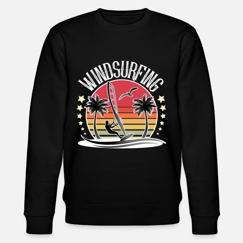 Windsurfen Windsurfer Windsurf - Stanley/Stella Unisex Bio-Sweatshirt CHANGER  - Schwarz