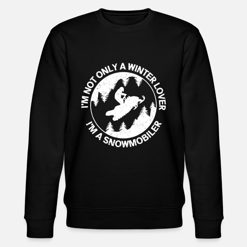 Snowmobile Snowmobile Snowmobile Gift - Stanley/Stella CHANGER Unisex Organic Sweatshirt - black