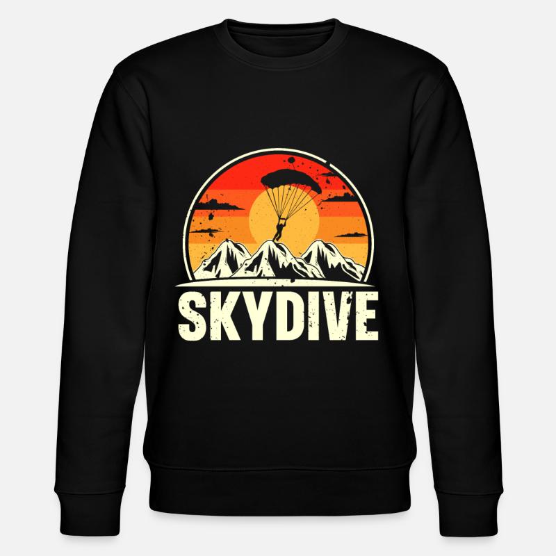 Skydiving Parachutists Parachute - Stanley/Stella CHANGER Unisex Organic Sweatshirt - black