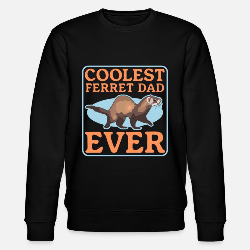 Frettchen Dad Frettchen Liebhaber Geschenk - Stanley/Stella Unisex Bio-Sweatshirt CHANGER  - Schwarz