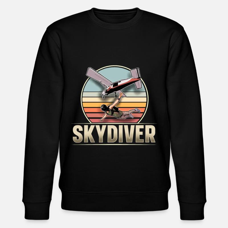 Skydiving Parachuting Parachute - Stanley/Stella CHANGER Unisex Organic Sweatshirt - black