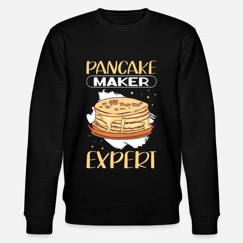Pancakes | Pancake Pancake Gift - Stanley/Stella CHANGER Unisex Organic Sweatshirt - black