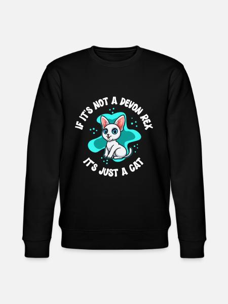Devon Rex katt | Kattägare Kattgåva - Ekologisk sweatshirt CHANGER unisex från Stanley/Stella - svart