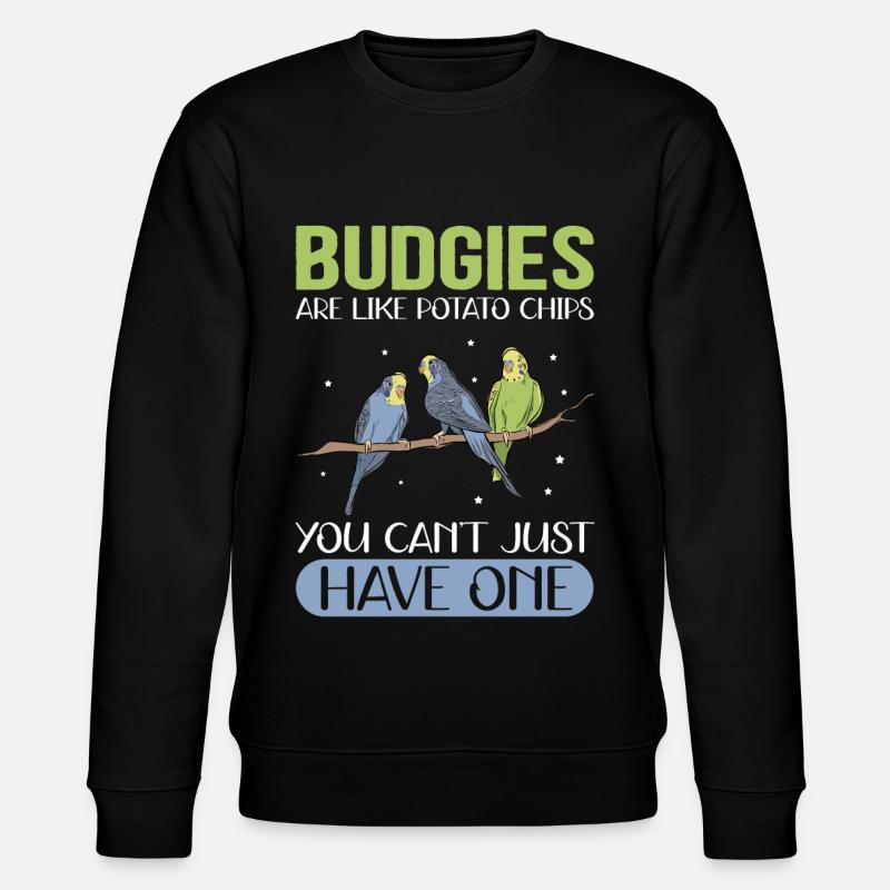 Budgerigar owner | Budgerigars Gift - Stanley/Stella CHANGER Unisex Organic Sweatshirt - black