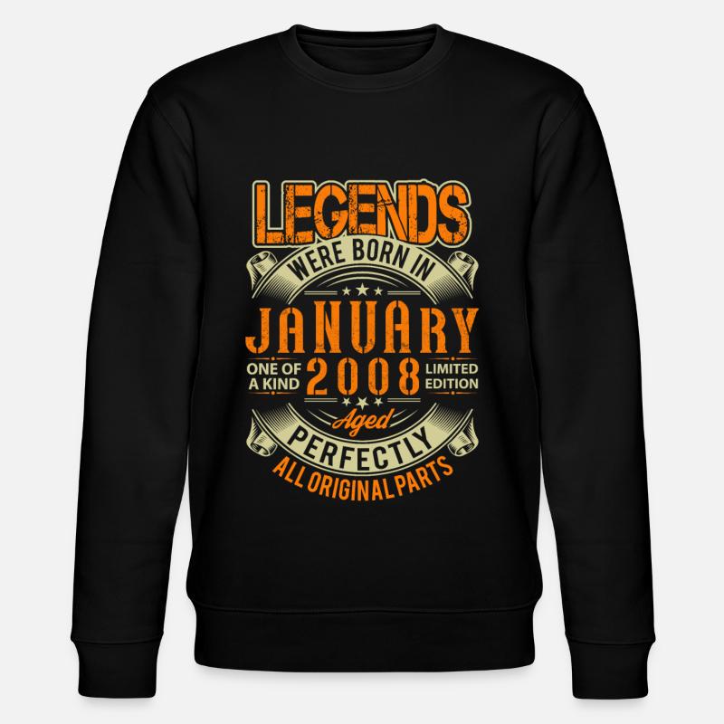 2008 Janvier Birthday Legend - Sweat bio CHANGER Stanley/Stella Unisexe - noir