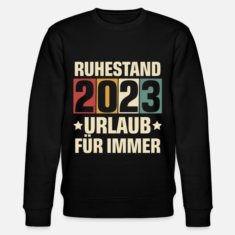 Rentner 2023 Ruhestand - Stanley/Stella Unisex Bio-Sweatshirt CHANGER  - Schwarz