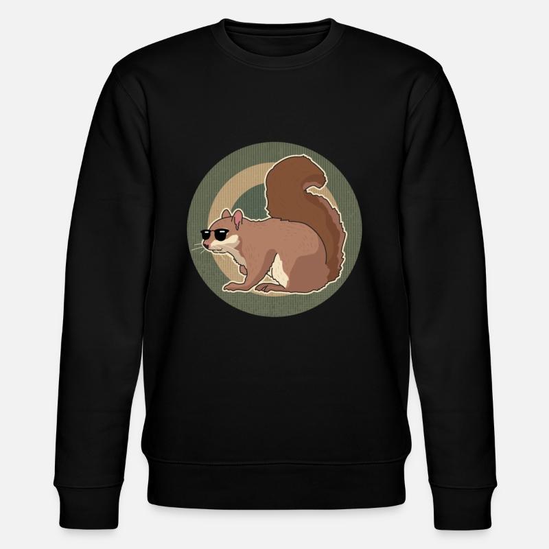 Süßes Eichhörnchen Hörnchen Geschenk - Stanley/Stella Unisex Bio-Sweatshirt CHANGER - Schwarz