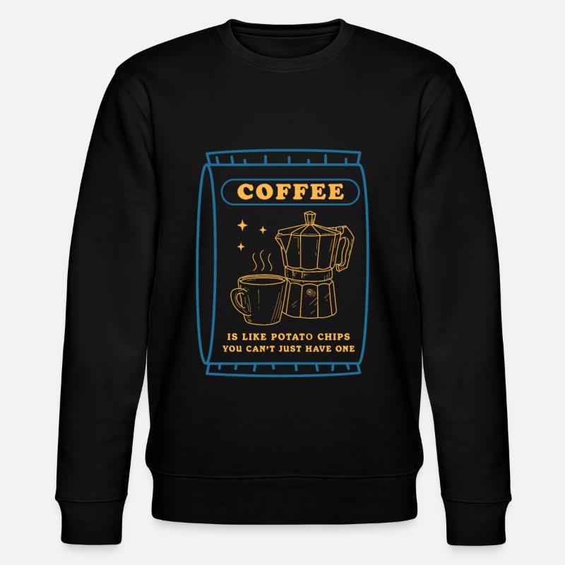 Kaffee Kaffeeliebhaber Kaffeetrinker Geschenk - Stanley/Stella Unisex Bio-Sweatshirt CHANGER - Schwarz