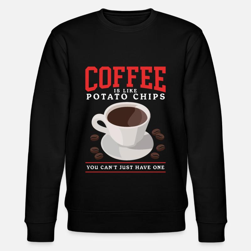 Kaffee Kaffeeliebhaber | Kaffeetrinker Geschenk - Stanley/Stella Unisex Bio-Sweatshirt CHANGER  - Schwarz