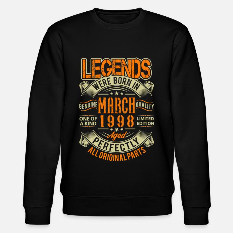1998 Mars Anniversaire Légende - Sweat bio CHANGER Stanley/Stella Unisexe - noir