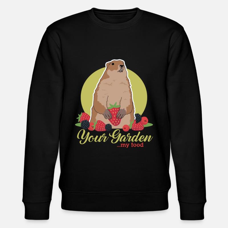 Murmeltiere Mankai Groundhog Munggen Geschenk - Stanley/Stella Unisex Bio-Sweatshirt CHANGER  - Schwarz