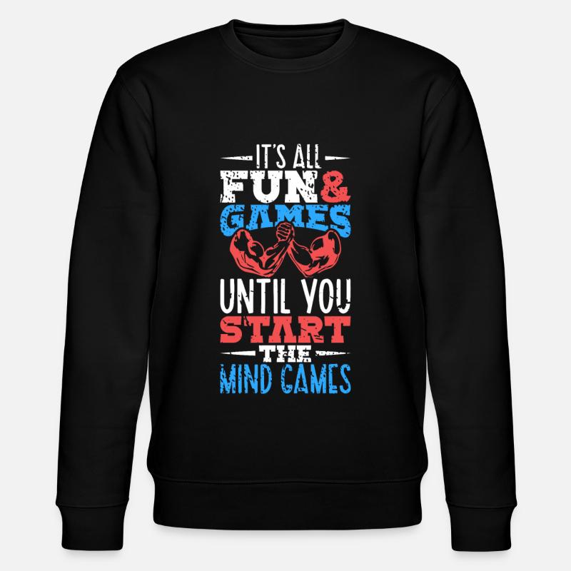 Mind Games - Armdrücken - Stanley/Stella Unisex Bio-Sweatshirt CHANGER  - Schwarz