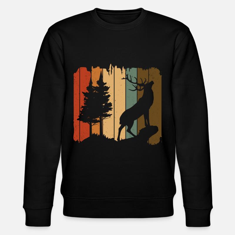 Hirsch - Stanley/Stella Unisex Bio-Sweatshirt CHANGER  - Schwarz