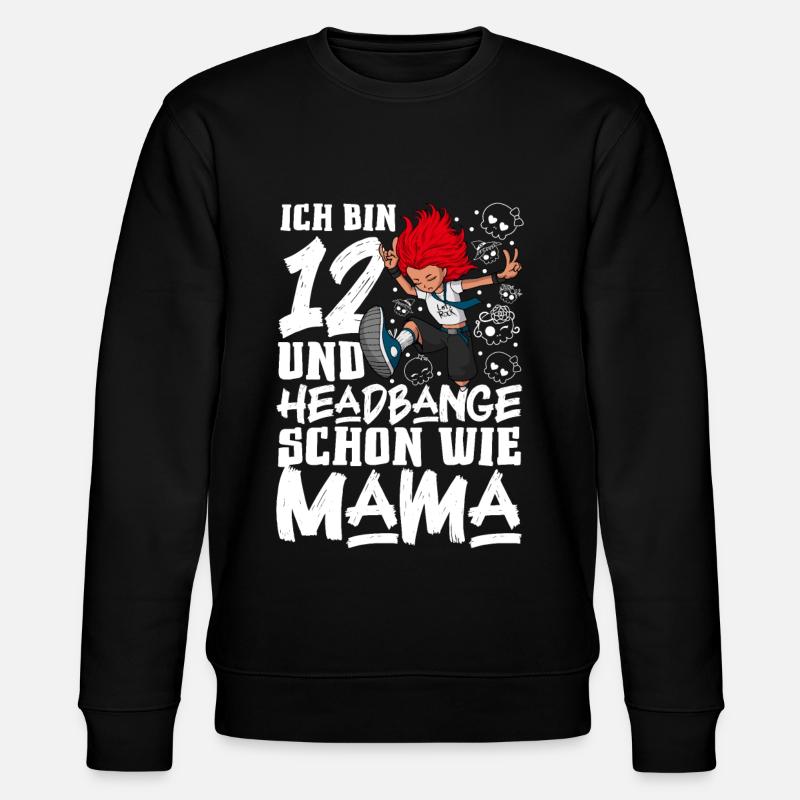 Ich bin 12 - Mädchen Rocker - Stanley/Stella Unisex Bio-Sweatshirt CHANGER - Schwarz