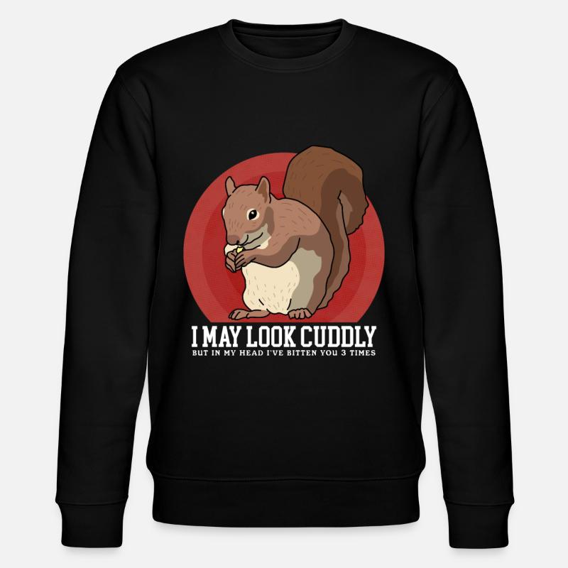 Süßes Eichhörnchen Hörnchen Geschenk - Stanley/Stella Unisex Bio-Sweatshirt CHANGER - Schwarz