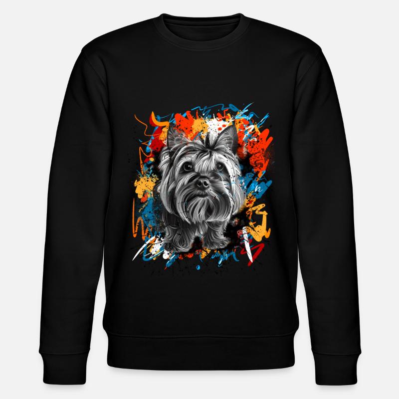 Yorkshire Terrier - Stanley/Stella Unisex Bio-Sweatshirt CHANGER  - Schwarz