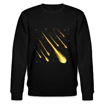 Shooting stars - Stanley/Stella CHANGER Unisex Organic Sweatshirt - black - Front - Nik (191cm) & Marisol (170cm)