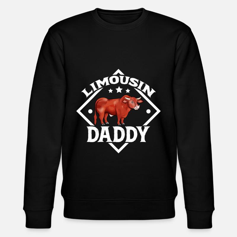 Limousin Daddy - Limousin Beef - Stanley/Stella CHANGER Unisex Organic Sweatshirt - black